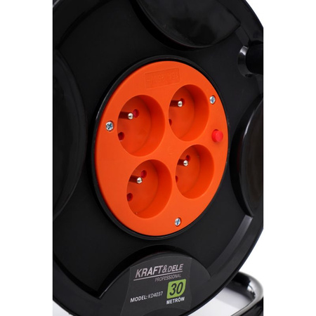 PRZEDŁUŻACZ BĘBNOWY 30M + LED KD4037