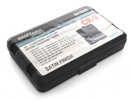 Zestaw Bitów i Nasadek Torx 30cz. KD10242