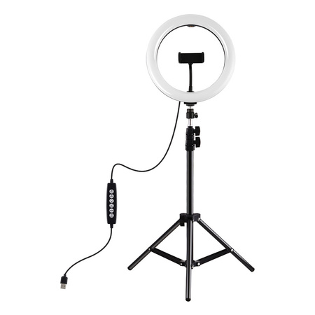 Statyw Puluz 1.1 m z oświetleniem RGBW LED 26cm vlog / stream / smartfon PKT3044