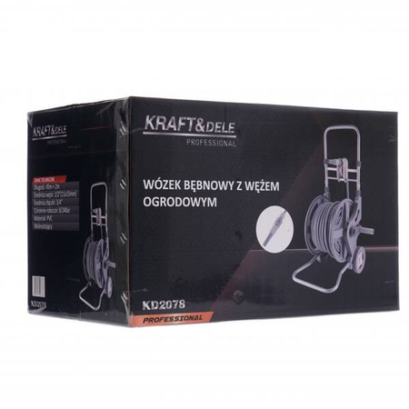 Wózek ogrodowy z wężem 45m+2m 1/2" KD2078