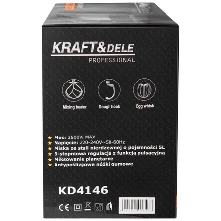 Mikser planetarny max. 2500W / 5L KD4146