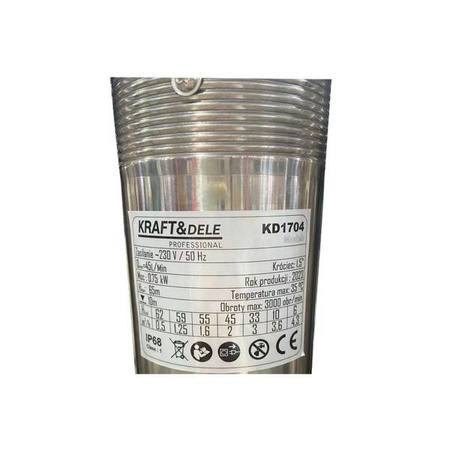 Pompa głębinowa śrubowa 100mm / 0,75kW / 45l/min KD1704