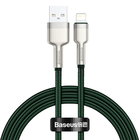 Kabel USB do Lightning Baseus Cafule, 2.4A, 1m (zielony)