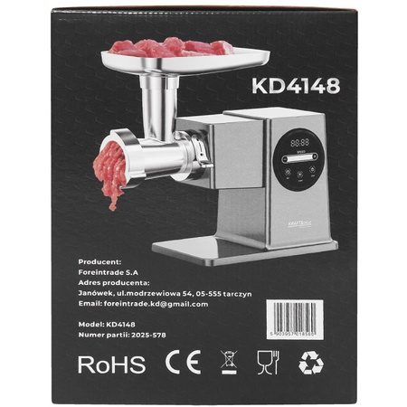 MASZYNKA DO MIELENIA MIĘSA 4KG/MIN 2500W KD4148