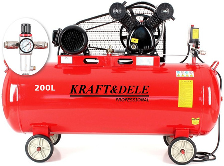 Kompresor olejowy 200L 2 tłoki KD1473 +Separator!