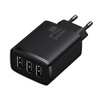 Ładowarka sieciowa Baseus Compact Quick Charger, 3x USB, 17W (czarna)