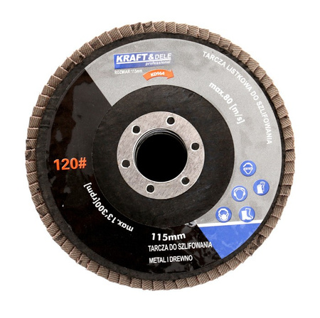 Komplet tarcz listkowych 10szt. 115mm P120 KD964