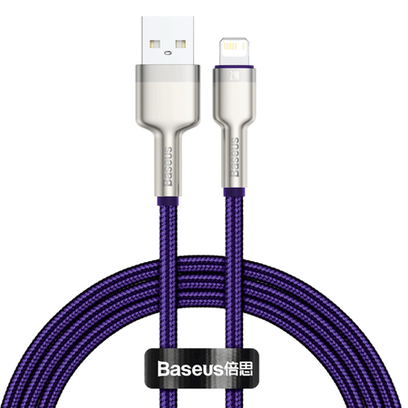 Kabel USB do Lightning Baseus Cafule, 2.4A, 1m (fioletowy)