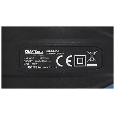 Szlifierka mimośrodowa 1200W KD1667-Z