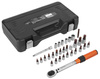 KLUCZ DYNAMOMETRYCZNY 1/4" 5-25Nm ZESTAW 32el, KD11394