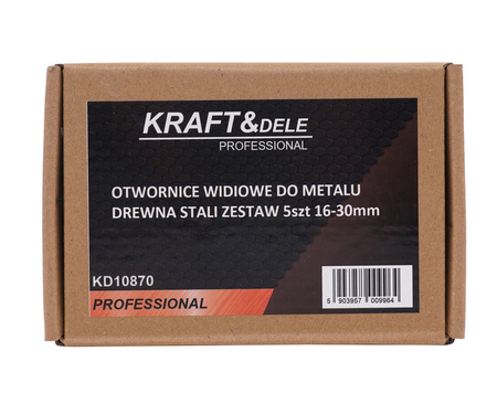 Otwornice widiowe do metalu / drewna/ stali 5 el. KD10870