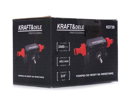 Pompa do wody na wkrętarkę 45l / min / 3/4" KD739