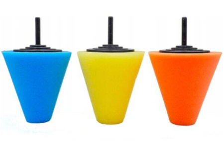 Gąbki polerskie stożek do felg 150mm zestaw 3szt. KD1592