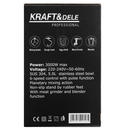 Robot kuchenny planetarny max 3000W / 5L KD4147