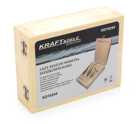 Wiertła stopniowe 4-32mm 3szt. KD10244