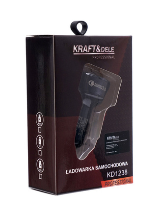 Ładowarka samochodowa QUICK CHARGE 3 porty USB LED KD1238