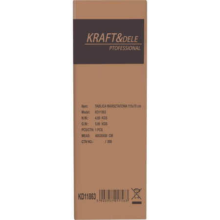 TABLICA WARSZTATOWA 115X78CM+AKCESORIA KD11863