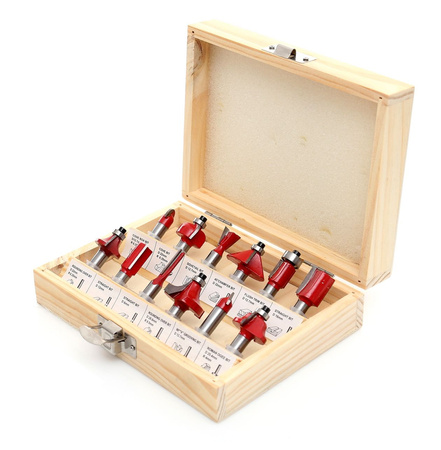 Zestaw Frezów do drewna KD10282 12szt. frez 8mm