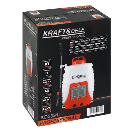 Opryskiwacz akumulatorowy 18l zestaw XXL 12V 8Ah KD2031