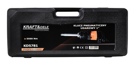 KLUCZ UDAROWY PNEUMATYCZNY 1" 5500Nm + WALIZKA + 2 nasadki KD5781