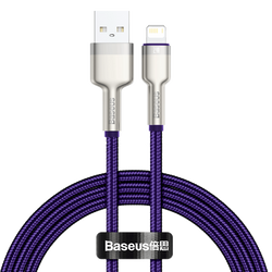 Kabel USB do Lightning Baseus Cafule, 2.4A, 1m (fioletowy)