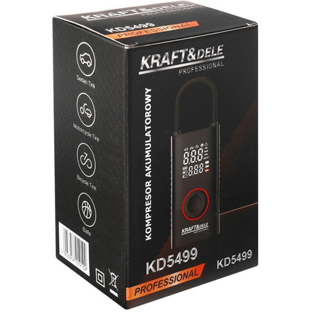KOMPRESOR AKUMULATOROWY + LATARKA 85W 4000mAh KD5499
