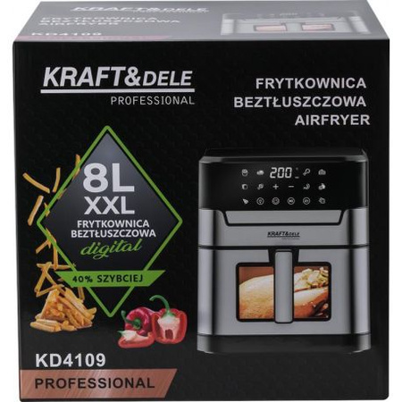 FRYTKOWNICA BEZTŁUSZCZOWA 8L AIRFRYER KD4109