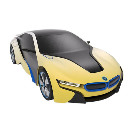 Samochód zdalnie sterowany RASTAR R/C 1:24 BMW i8- wrażliwy na promieniowanie UV (biało-żółty)