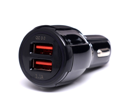 Ładowarka samochodowa QUICK CHARGE 2 porty USB KD1235