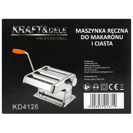 Maszynka ręczna do makaronu i ciasta KD4126