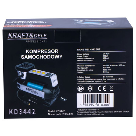 KOMPRESOR SAMOCHODOWY 12V KD3442