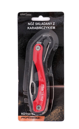 Nóż składany z karabińczykiem KD10878