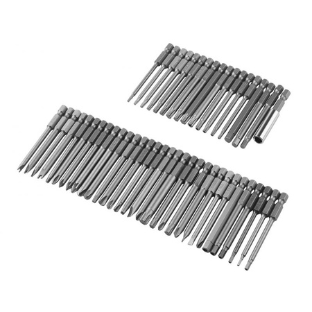 Zestaw bitów długich udarowych do wkrętarki 75mm + uchwyt 50el, KD11865