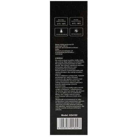 Kubek termiczny 500ml dotykowy LED KD4102