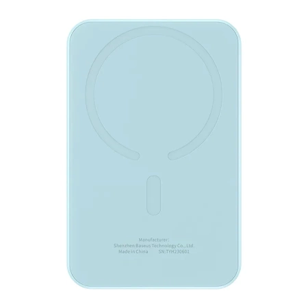 Magnetyczny mini powerbank Baseus 5000mAh, USB-C 20W (niebieski)