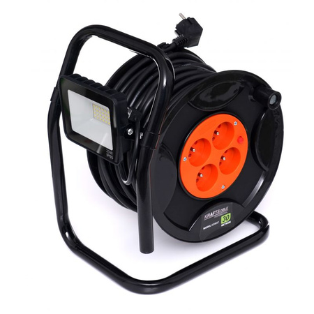 PRZEDŁUŻACZ BĘBNOWY 30M + LED KD4037