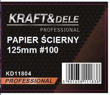 Papier ścierny 50szt. krążek 125mm P100 na rzep KD11804