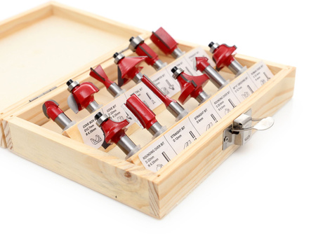 Zestaw Frezów do drewna KD10282 12szt. frez 8mm