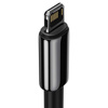 Kabel USB do Lightning Baseus Tungsten Gold, 2.4A, 1m (czarny)
