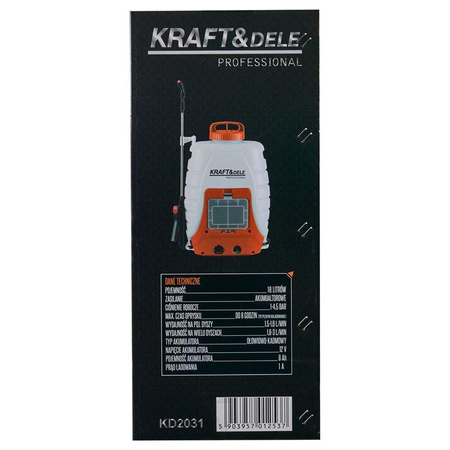 Opryskiwacz akumulatorowy 18l zestaw XXL 12V 8Ah KD2031