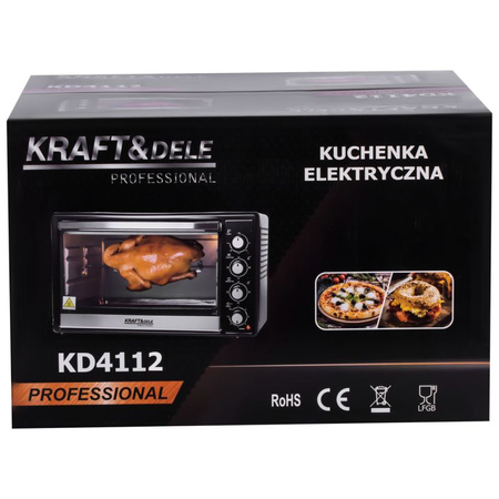 KUCHENKA ELEKTRYCZNA 48L 2000W FUNKCJA ROŻNA+AKCESORIA KD4112