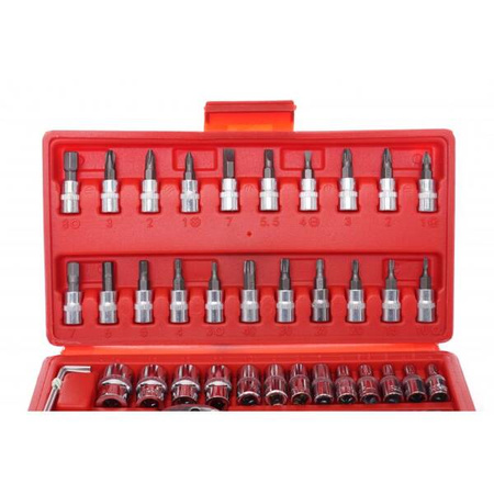 Zestaw narzędzi 46el. klucze nasadowe KD10525