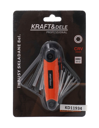 ZESTAW IMBUSÓW SKŁADANYCH 8 EL. HEX KD11934