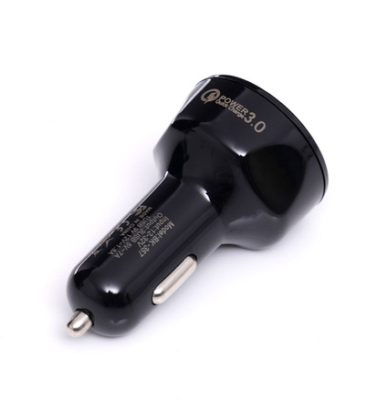 Ładowarka samochodowa QUICK CHARGE 3 porty USB LED KD1238