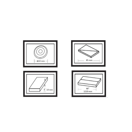 PROFESJONALNA PRZECINARKA DO GLAZURY 48" KD10734