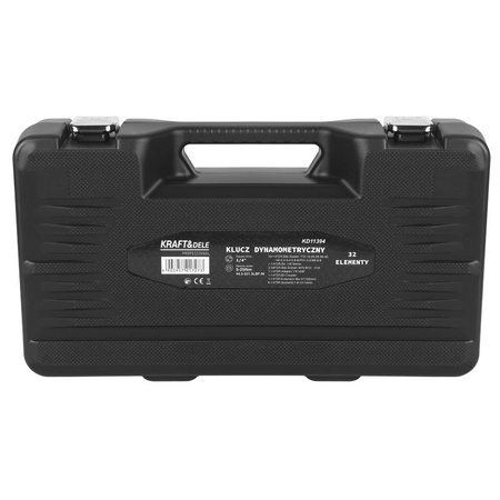 KLUCZ DYNAMOMETRYCZNY 1/4" 5-25Nm ZESTAW 32el, KD11394