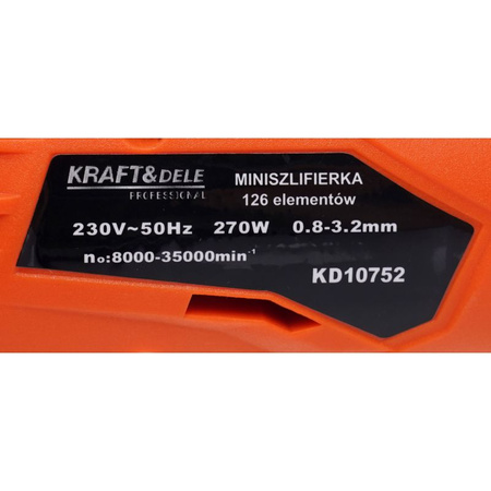 Mini szlifierka 270W + akcesoria 126el. KD10752