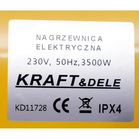 Nagrzewnica elektryczna farelka 3,5kW 230V KD11728