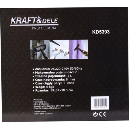MYJKA PAROWA 2500W 2L KD5393