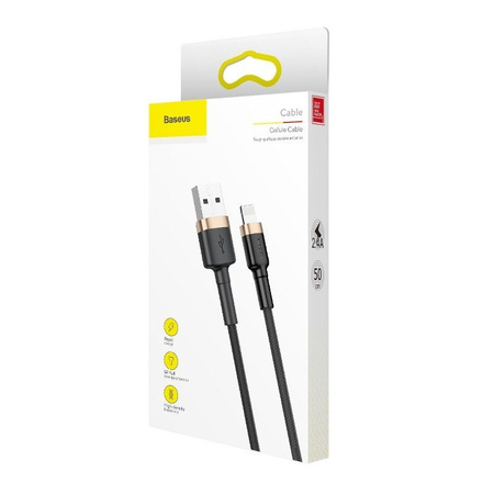 Kabel USB Lightning Baseus Cafule 1.5A 2m (złoto-czarny)